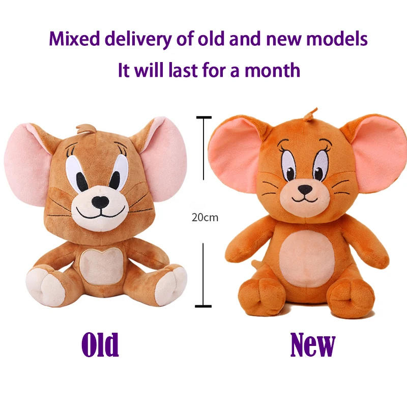 อะนิเมะ Tom และ Jerry Plush ของเล่นการ์ตูนตัวเลขภาพยนตร์แมวเมาส์น่ารัก Plushies ตุ๊กตาสัตว์ตุ๊กตาของเล่นสําหรับของขวัญเด็กจัดส่งฟรี