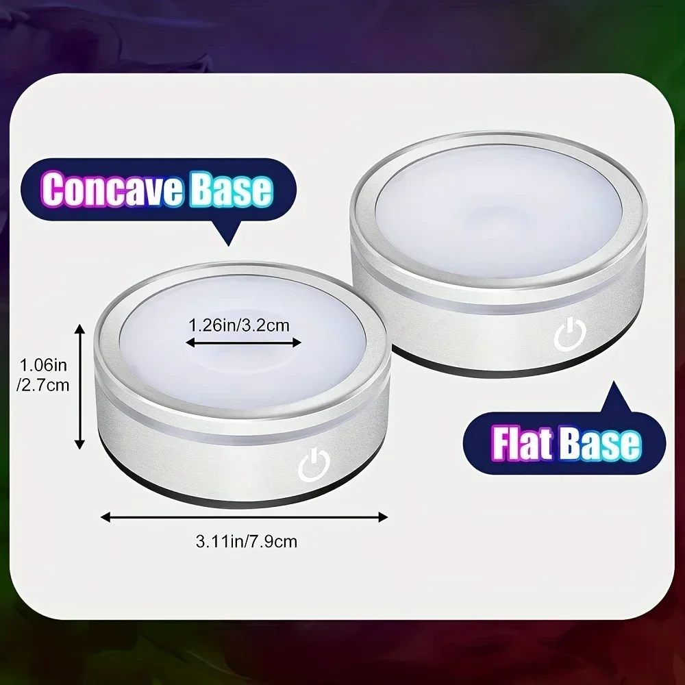 USB Rechargeable LED Light Base for 3D Crystal Glass Acrylic Or Transparent And Translucent Material Touch Switch Display Base