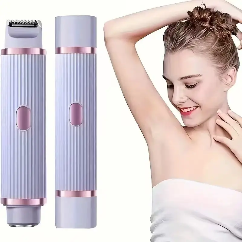 女性のための2-in-1電気シェーバー,ポータブル,ウェットおよびドライ脱毛器,眉毛,顔,脚,脇の下に適しています