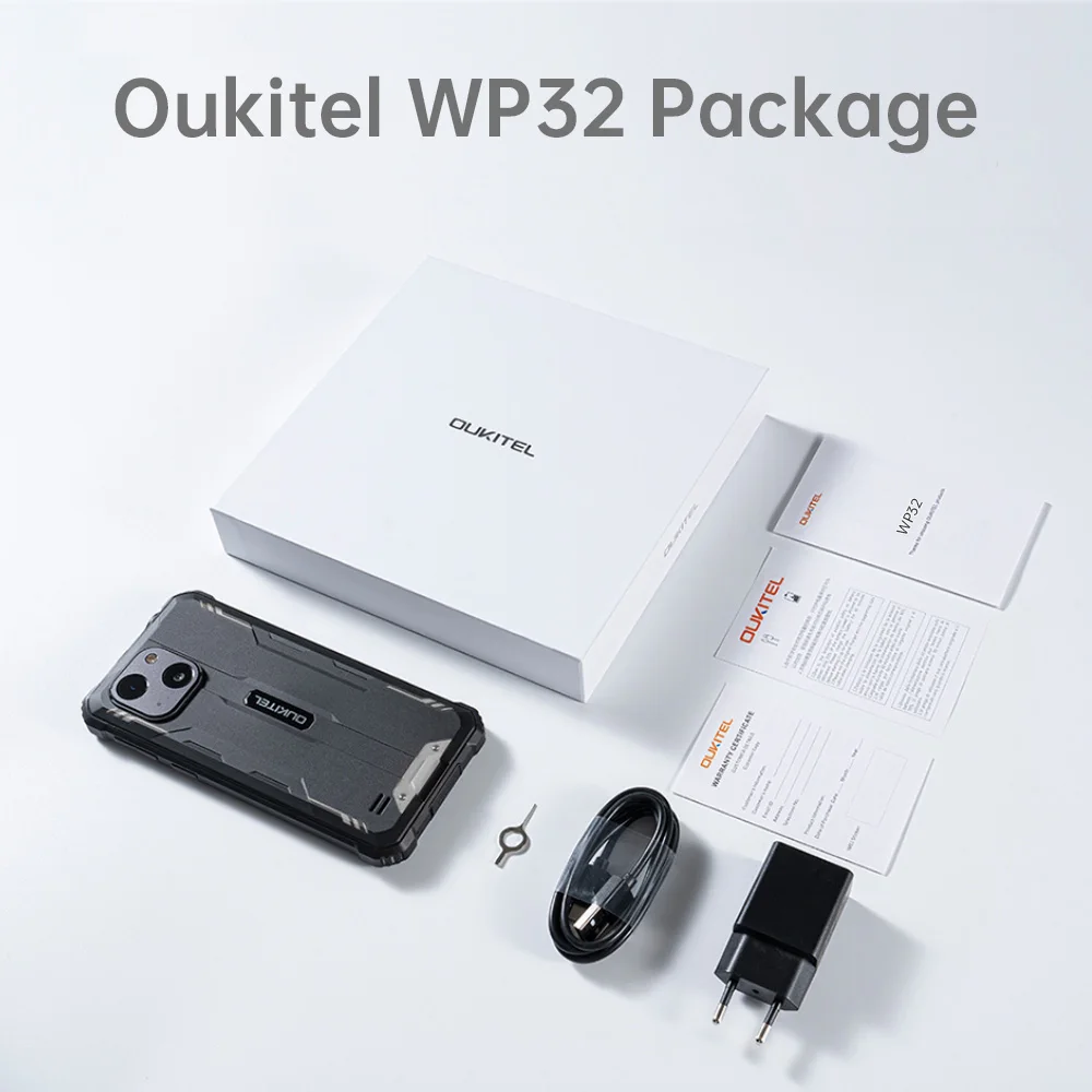 OUKITEL WP32 12GB(4+8) 128GB Mobiltelefon IP68, Octa-Core, 6.0" HD+, Unzerbrechliches Smartphone 6300mAh Android 13