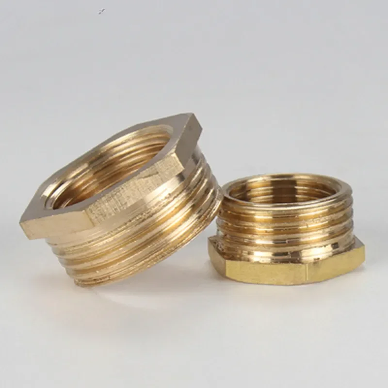 Đồng Lục Giác Bushing Giảm Tốc Ống 1/8 1/4 3/8 1/2 3/4 F Đến M Ren Giảm Đồng Nước Khí Adapter đầu Nối Cổng Kết Nối