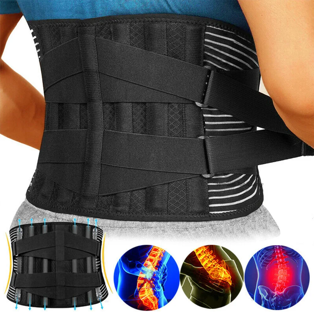 Ceinture de soutien lombaire réglable, Corset orthopédique à Double traction pour le dos, décompression de la colonne vertébrale, soulagement des douleurs dorsales, serrer l'abdomen