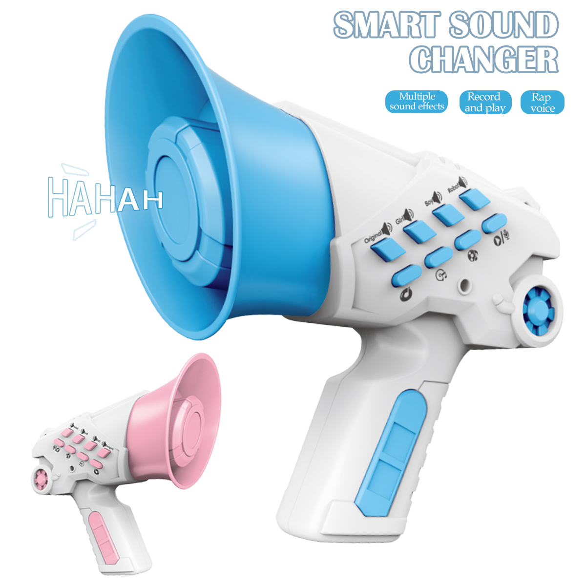 Voice Changer Verstärker, Megaphon Lautsprecher Sirene Bullhorn Spielzeug Tragbare Smart Multi Voice Changers Handlautsprecher