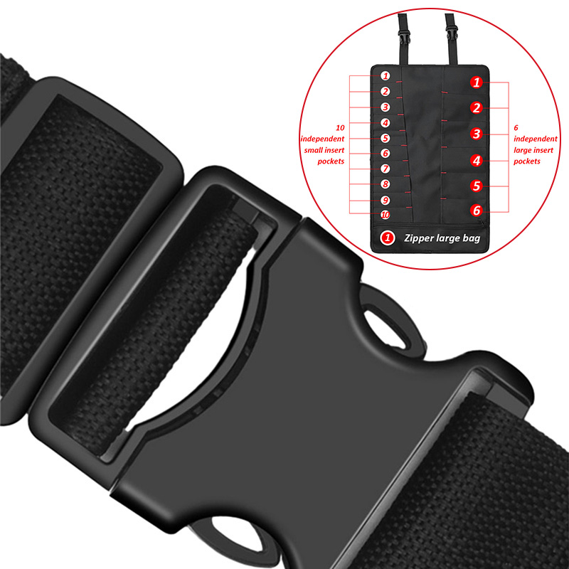 DELIXI 전기 도구 가방, 다기능 롤업 보관 도구 가방, 렌치 롤 가방, 1680D 옥스포드 캔버스 방수, 자동차 응급 처치 키트