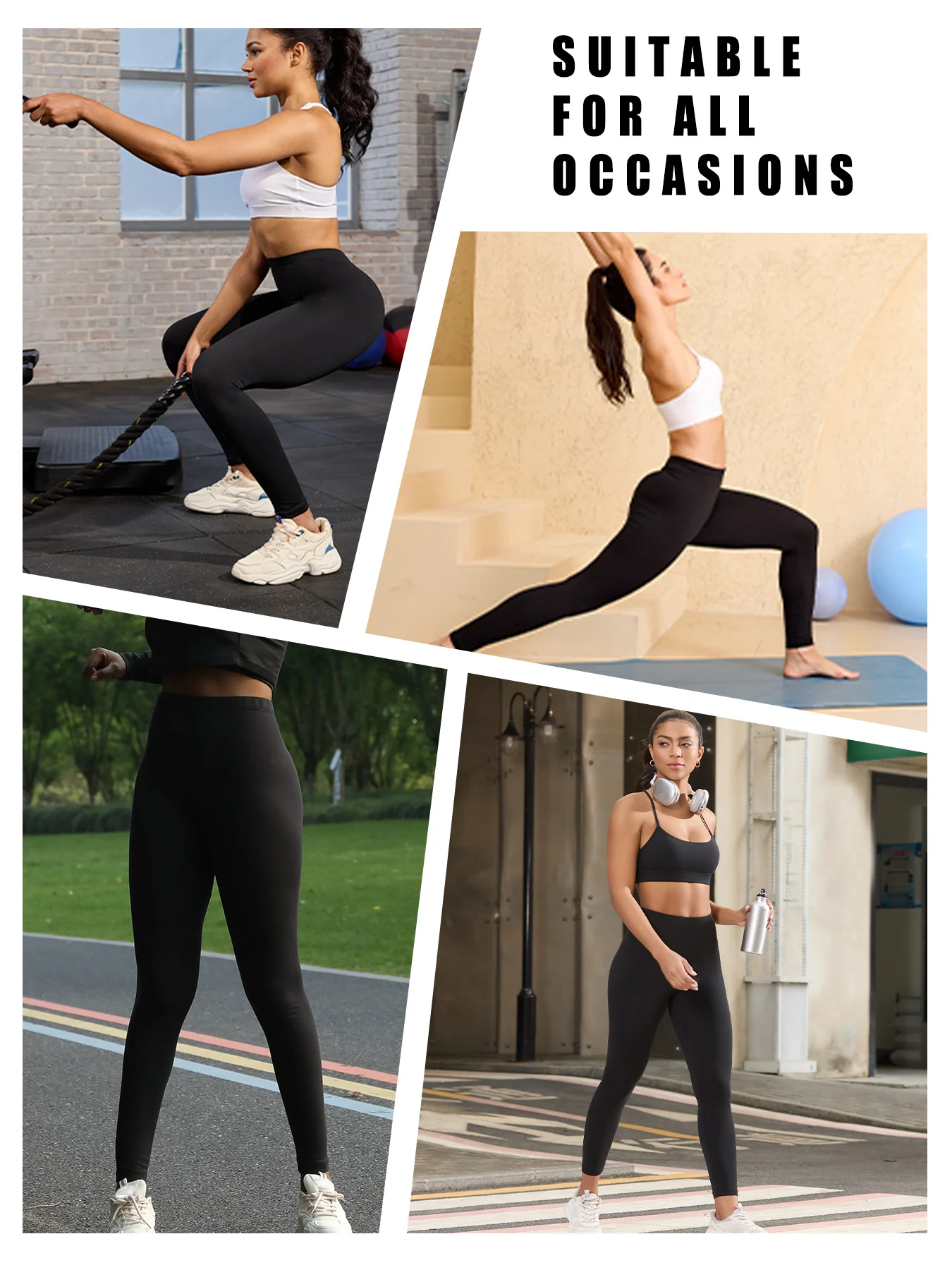 Women's Super Soft Leggings High Elasticity No See Through Workout Yoga Running Athletic Push Up Gym Long Fitness Leggings