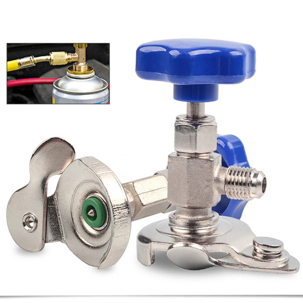 Freon r134a Устройство Открывания Клапана Universal R22 R600 R12 R410a кран на бутылку автомобиль Can Tap Adapter инструмент для установки газового хладагента