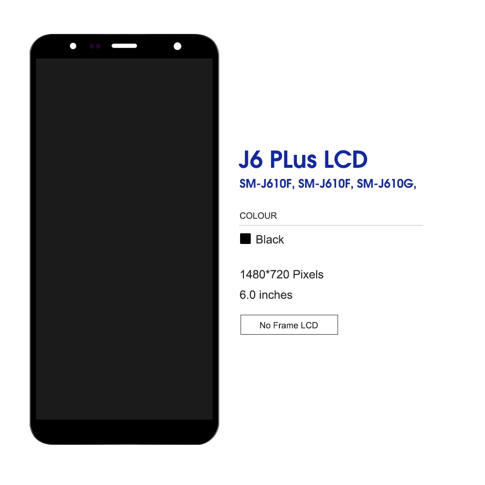 Ban Đầu 6.0 ''LCD Dành Cho Samsung Galaxy Samsung Galaxy J6 + J610 J610F J610FN Màn Hình Hiển Thị LCD Bộ Số Hóa Cảm Ứng Dành Cho Samsung j6 Plus Lcd