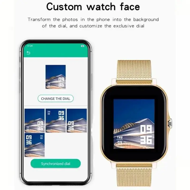 2024 Smart Watch Android Phone 1,44'' Zoll Farbbildschirm Bluetooth Anruf Blutsauerstoff-/Drucküberwachung Smart Watch Damen Herren