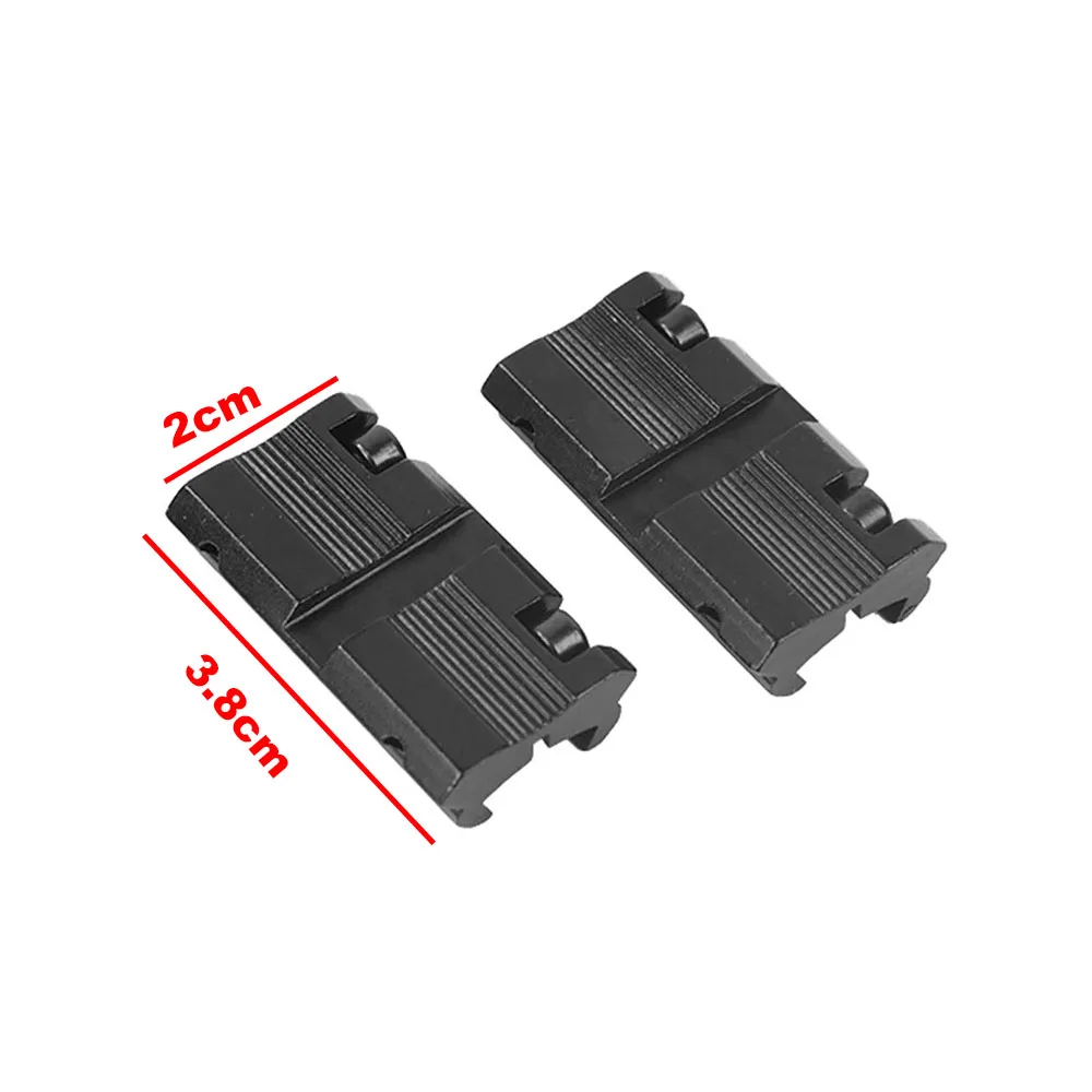 2 Stuks Scope Adapter Mount Base 11 Mm Zwaluwstaart Naar 20 Mm Weaver Picatinny Rail Mount Converter 9.5 Mm -10 Mm Zwaluwstaart