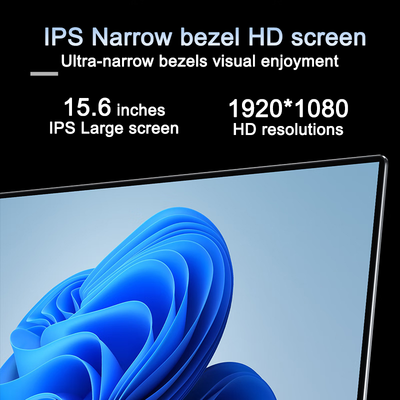 15.6 "ordinateur portable léger N95 FHD IPS affichage 7500mAh batterie 16GB/32GB RAM 256GB-2TB SSD clavier rétro-éclairé déverrouillage par empreinte digitale