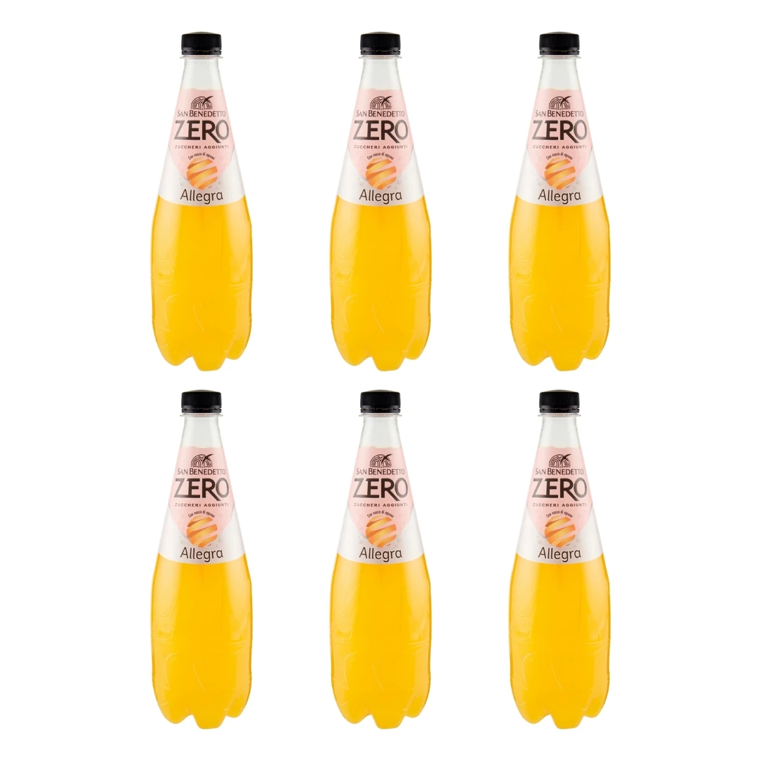 Lemoniada pomarańczowa Zero Allegra 6 x 750ml - San Benedetto