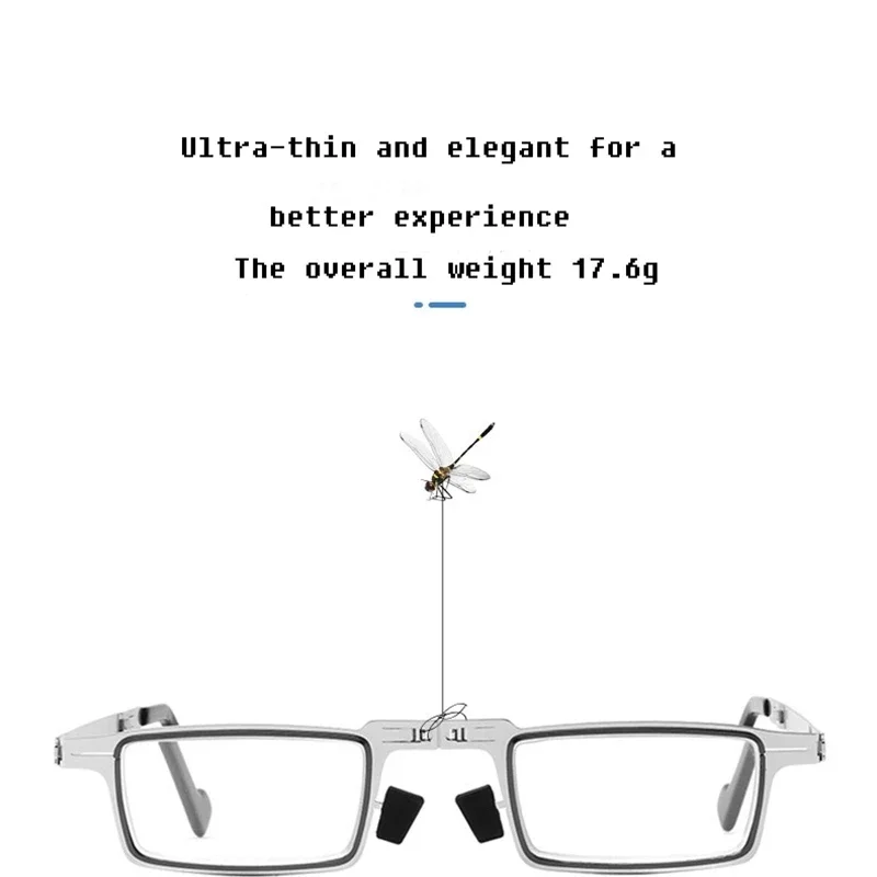 Portable Folding Reading Glasses Men Metal Round Square Anti Blue Light Eyewear Presbyopia Eyeglasses Frame Diopter +1.0 to +4.0