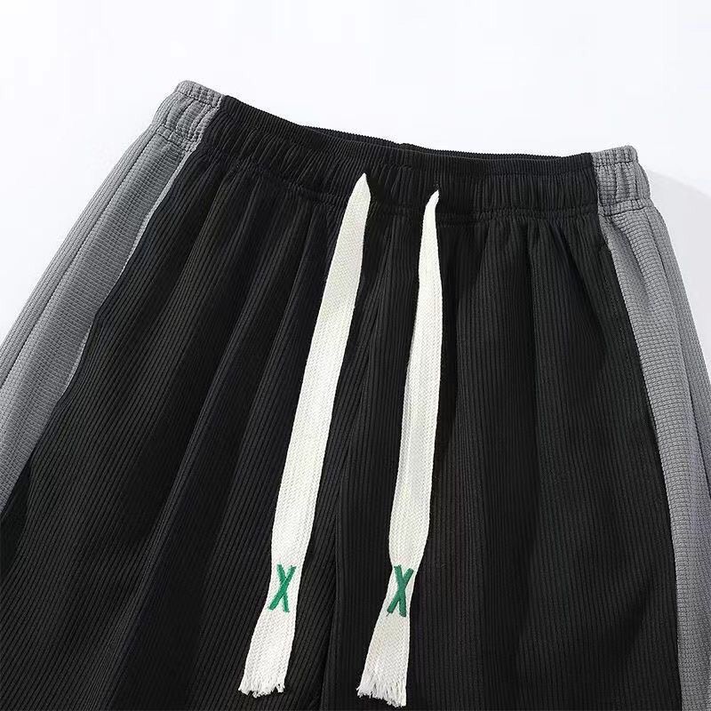 Traje de 2 uds., chaleco sin mangas de verano, conjunto de pantalones cortos deportivos, ropa deportiva informal de retales para baloncesto, conjunto de pantalones cortos de entrenamiento sueltos transpirables