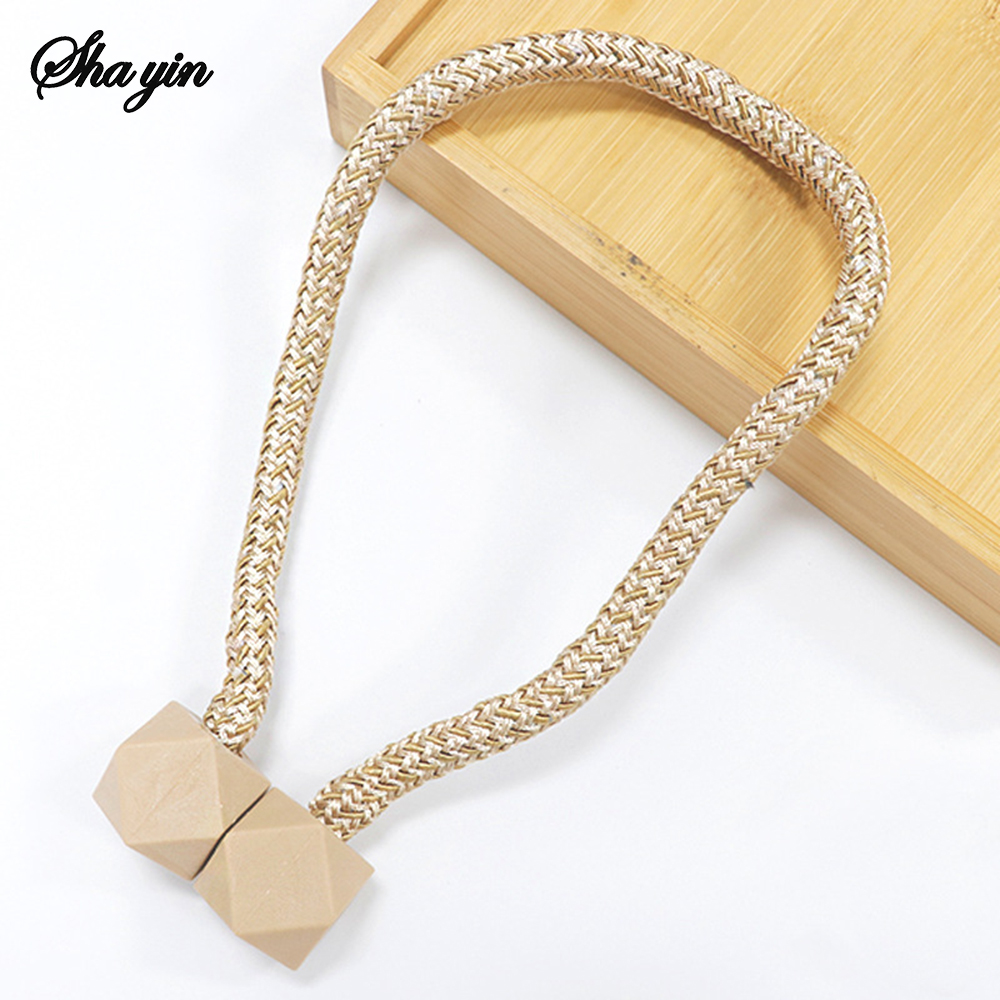 4 Stück Vorhang-Raffhalter mit starkem Magnet, dickes Seil-Design für Schlafzimmer, Wohnzimmer, Küche, langlebiges Kunststoff-Heimdekor-Zubehör