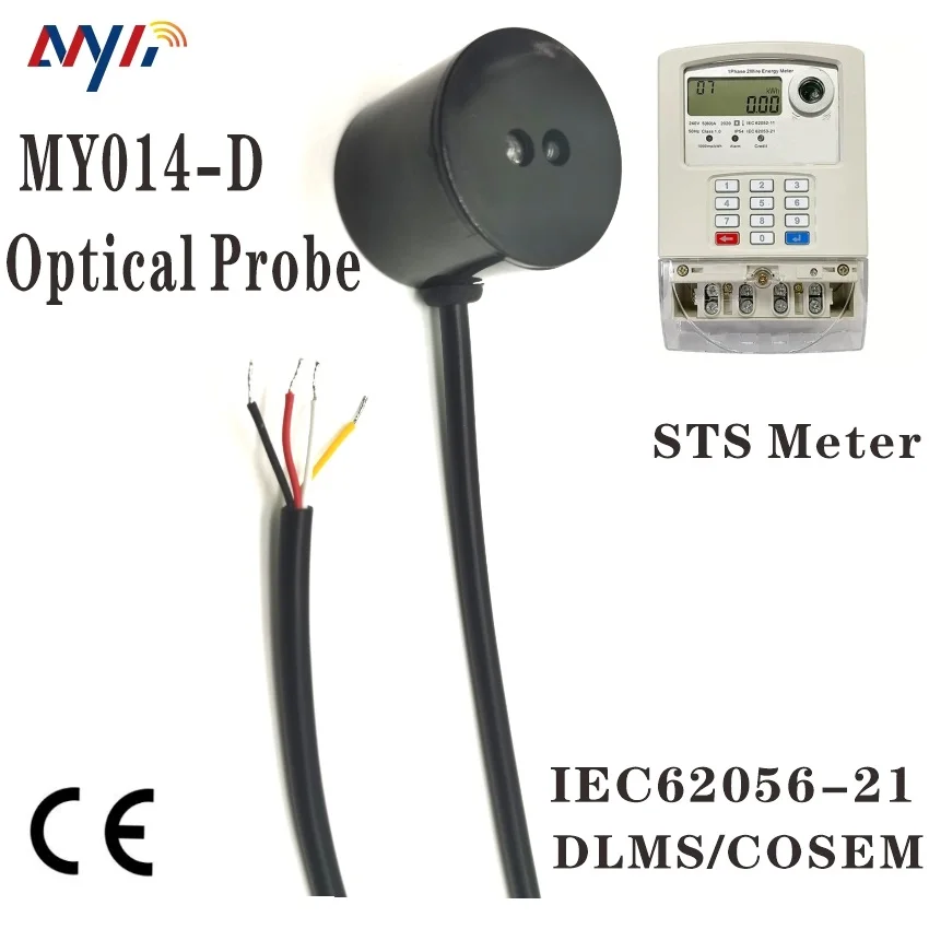 Luz Infravermelha TTL IR, IEC1107 DLMS, Comunicação bidirecional, Medidor kWh, Medidor de Protocolo de Eletricidade e Gás, Sonda Óptica TTL