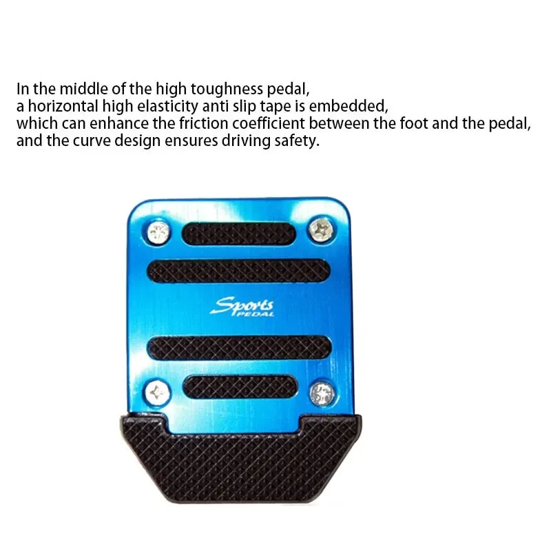 ペダル,ペダル,滑り止めブレーキ用のアルミニウム合金アクセラレーター,3個