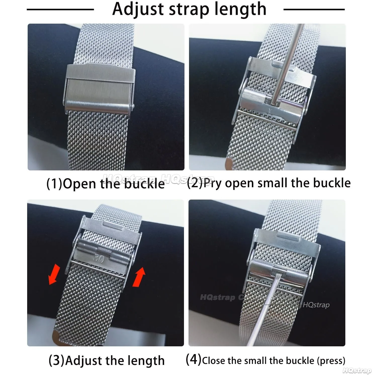 Pulseira milanesa de liberação rápida 18mm 20mm 22mm 12mm 14mm 16mm 17mm 19mm 21mm 24mm pulseira universal 0.6 malha de aço inoxidável