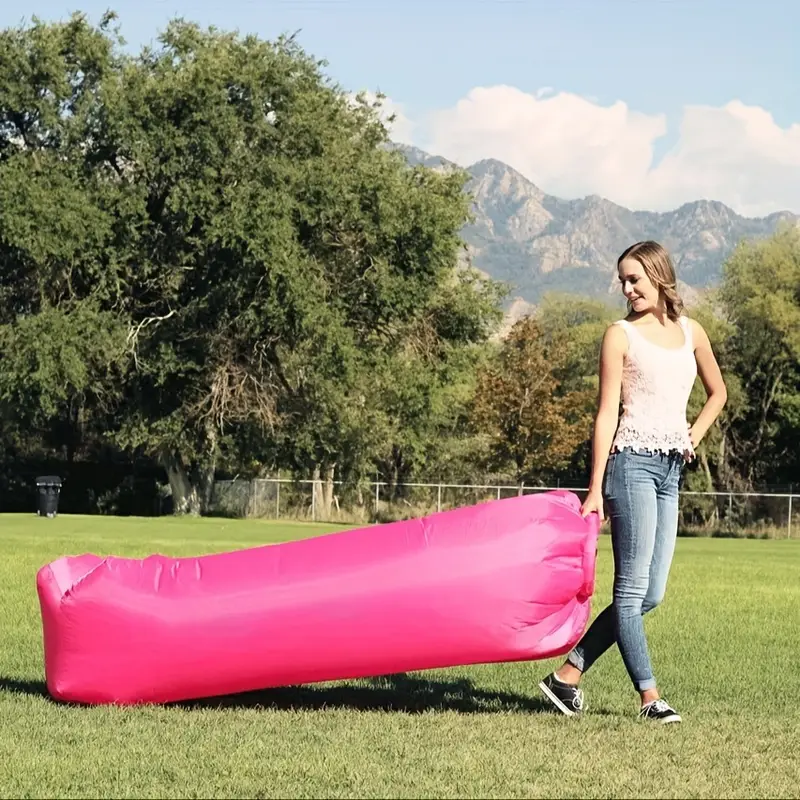 Hamaca inflable para sofá de aire, sofá inflable para acampar, silla de aire para exteriores, playa, senderismo, picnics, festivales de música