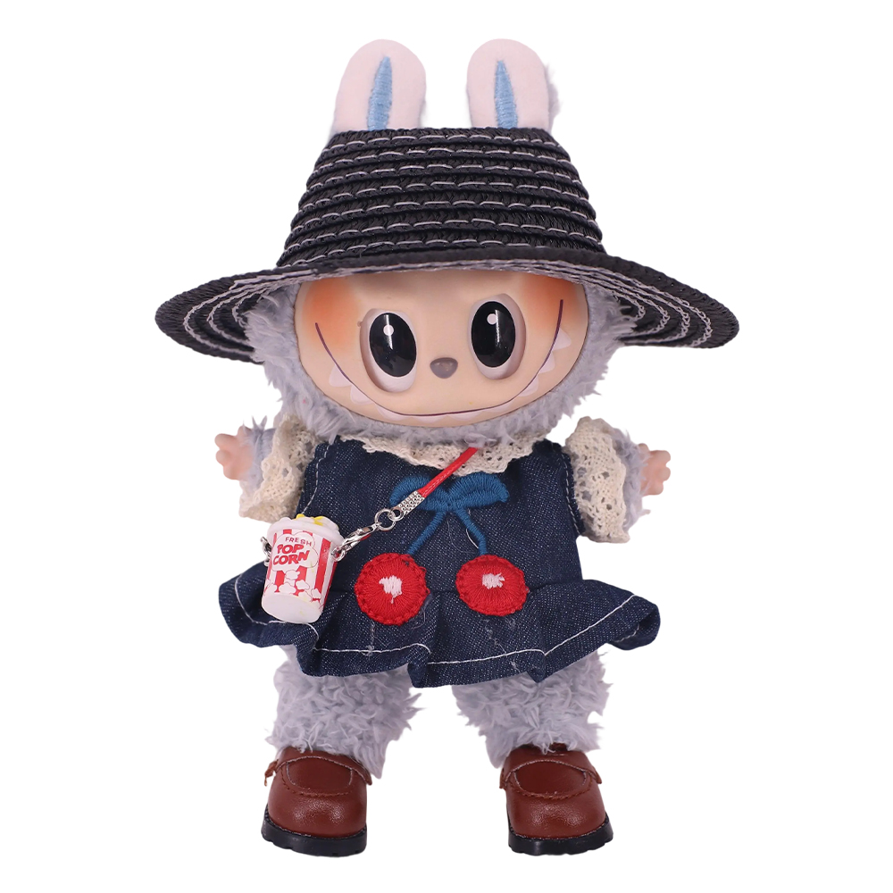 Para 15-17cm labubu boneca roupas vestido faixa de cabelo lona sapato acessórios kpop ídolo exo roupas labubu decoração óculos, presente