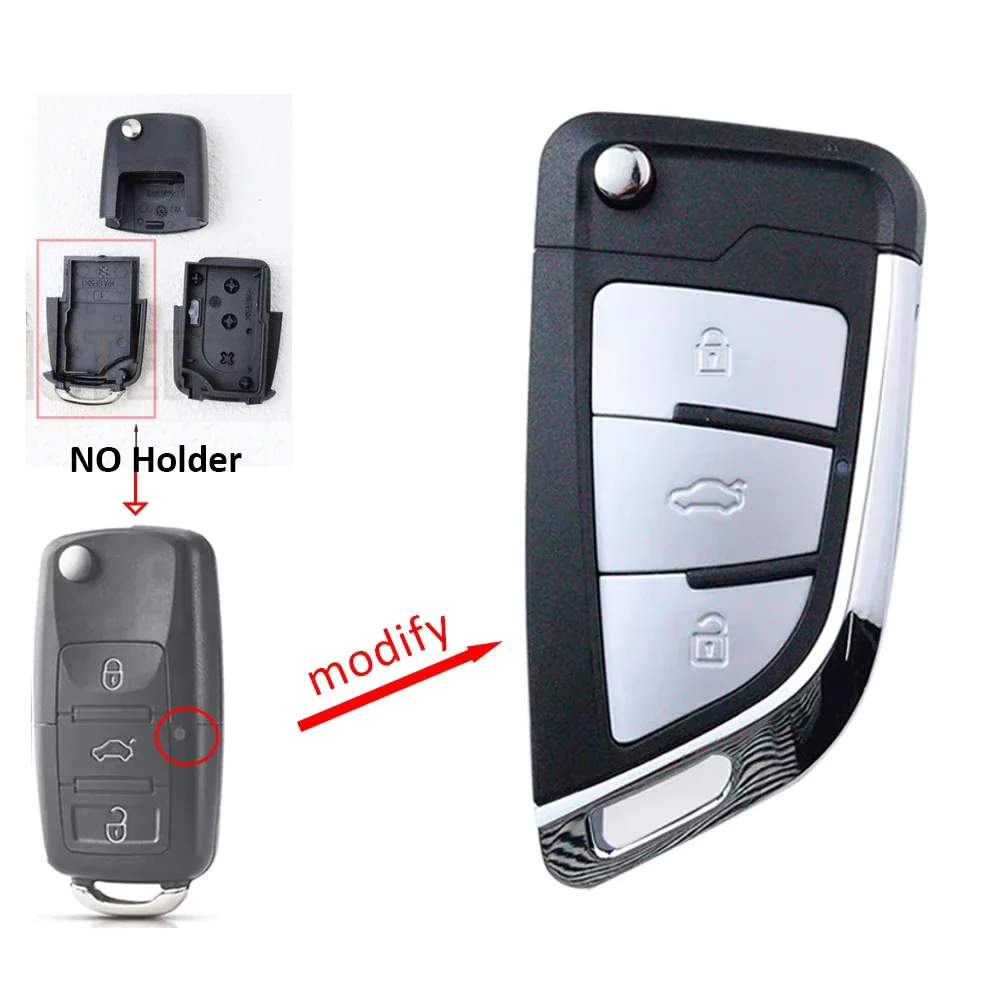 車のキーフォブケースシェルハウジング Vw B5 フォルクスワーゲンビートル/キャディ/パサート/ゴルフ/ジェッタ/ポロ/シロッコ/ティグアン/トゥーラン/シュコダ/シート用