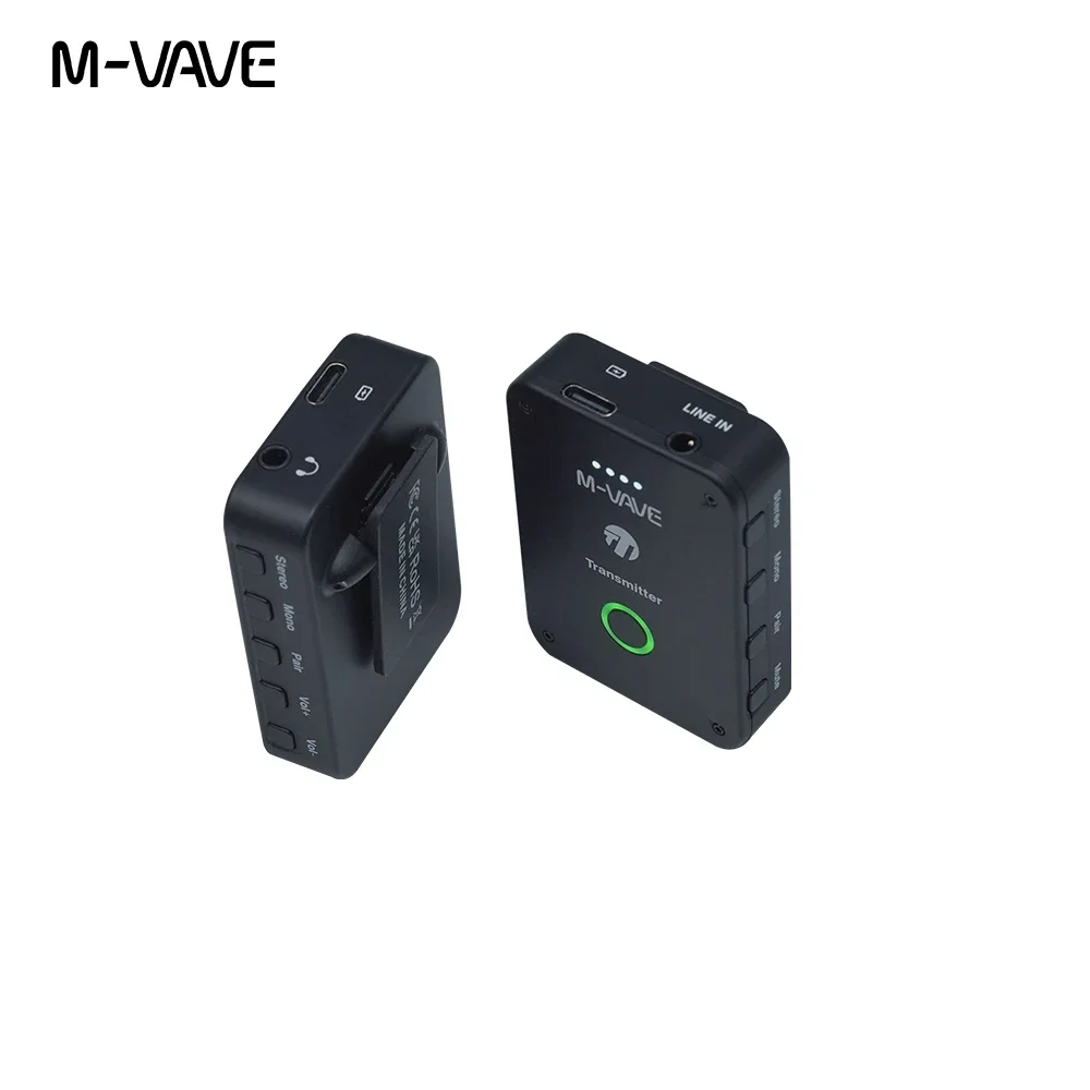 2024 M vave WP-9 Monitor de auriculares inalámbricos recargables 2,4 GHz ISM transmisor receptor compatible con función de grabación Mono estéreo