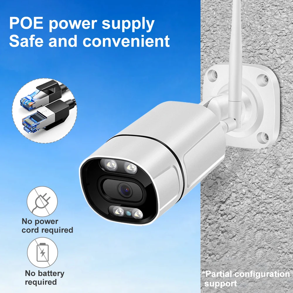 Tuya 5MP Wifi IP Camera Outdoor Wireless CCTV Bullet Security Camera Ai Human Detect HD Color IR Night Vision Audio Surveillance