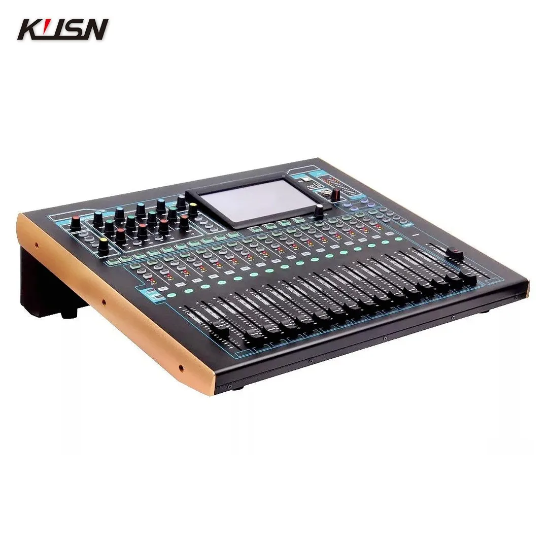 KF-20 20 Channel 6 Group Professional Audio Mixing Console Digital Sound Mixer Console With 7-inch Touchscreen Display USB