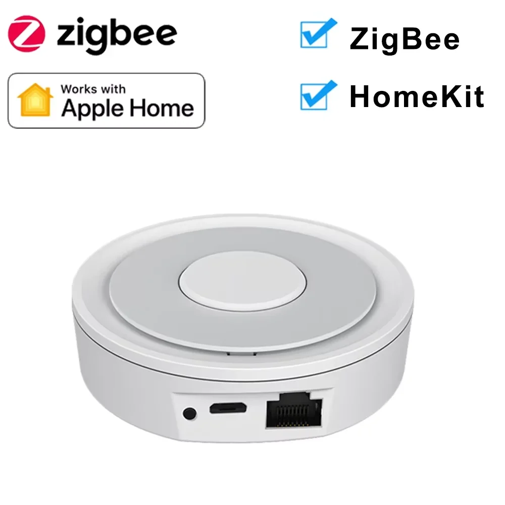 2 em 1 HomeKit Tuya Wire ZigBee Gateway Hub Smart Home Bridge Controle Remoto Funciona com Apple HomeKit ou Tuya Smart APP