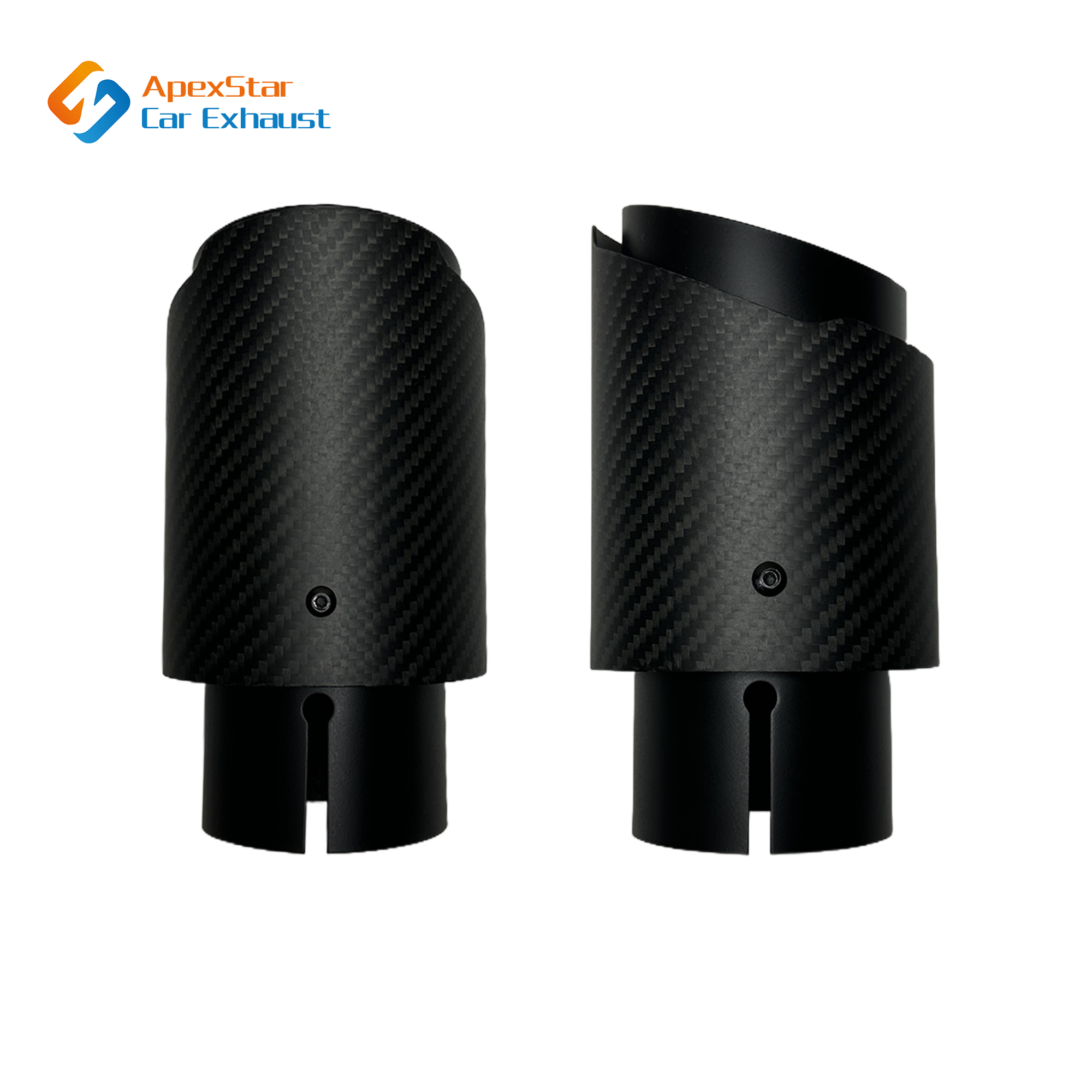 1 Stücke Auto Matte Carbon Faser Auspuffanlage Rohrspitze Gerade Universal Schwarz Edelstahl