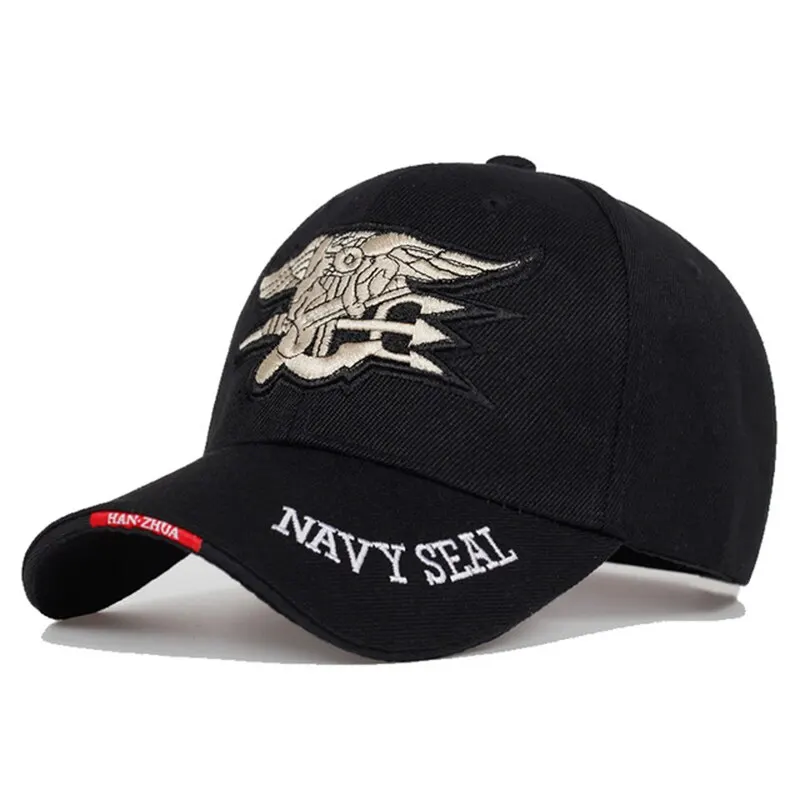 Unisex Seal Assault Team เย็บปักถักร้อยเบสบอลหมวกฤดูใบไม้ผลิและฤดูใบไม้ร่วงกลางแจ้งปรับหมวกลําลองหมวกกันแดด