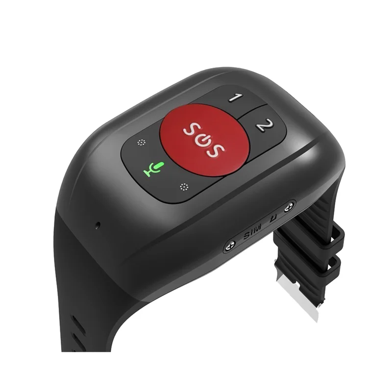 Osoby w podeszłym wieku 4G SOS zegarek GPS opaska śledząca bransoletka Alarm awaryjny śledzenie GPS tętno monitor ciśnienia krwi-B YDH