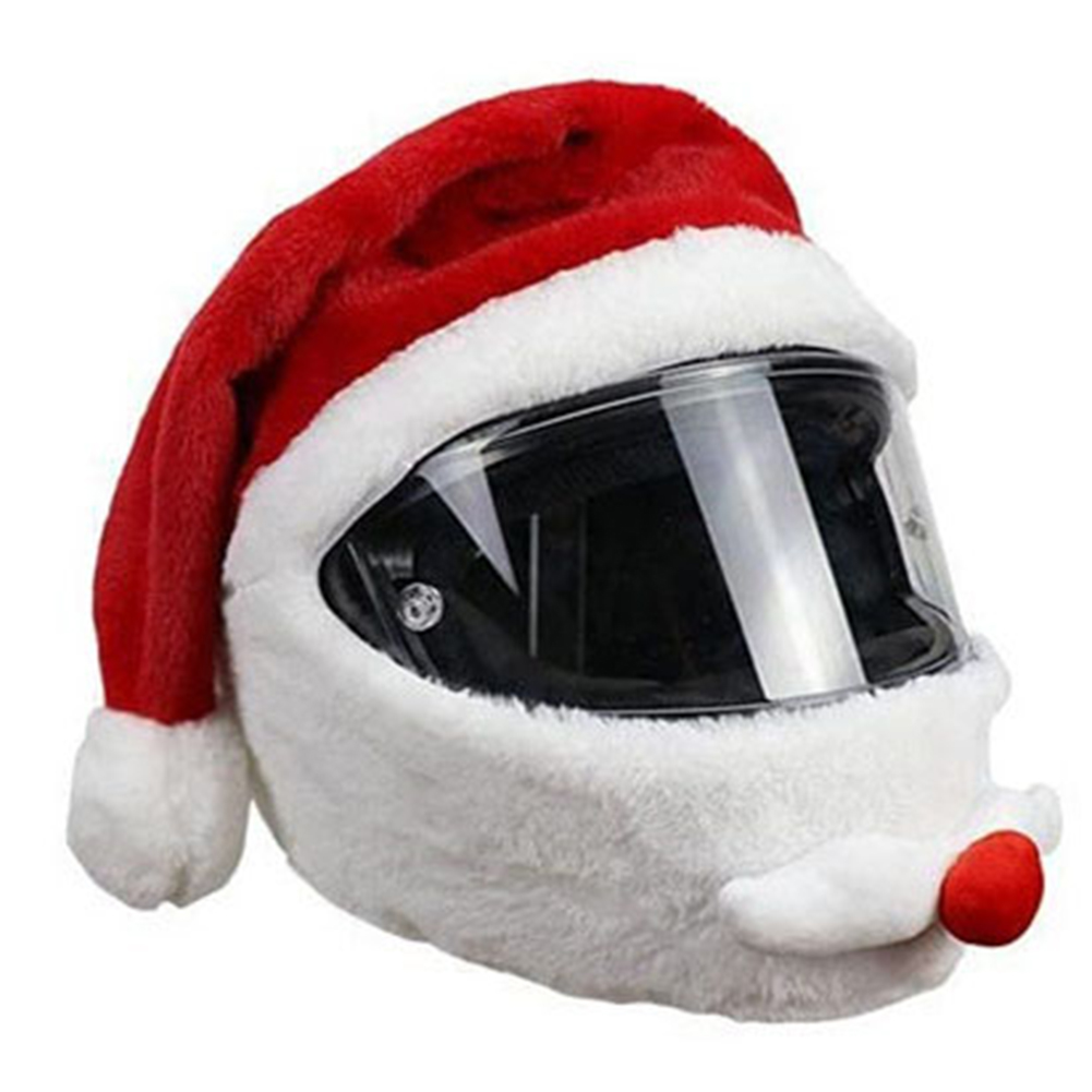 Santa Claus Nativity Xmas Hat for Men's Motorcycle Helmets Full Face Elastic Motorcycle Helmet Cover Accessories