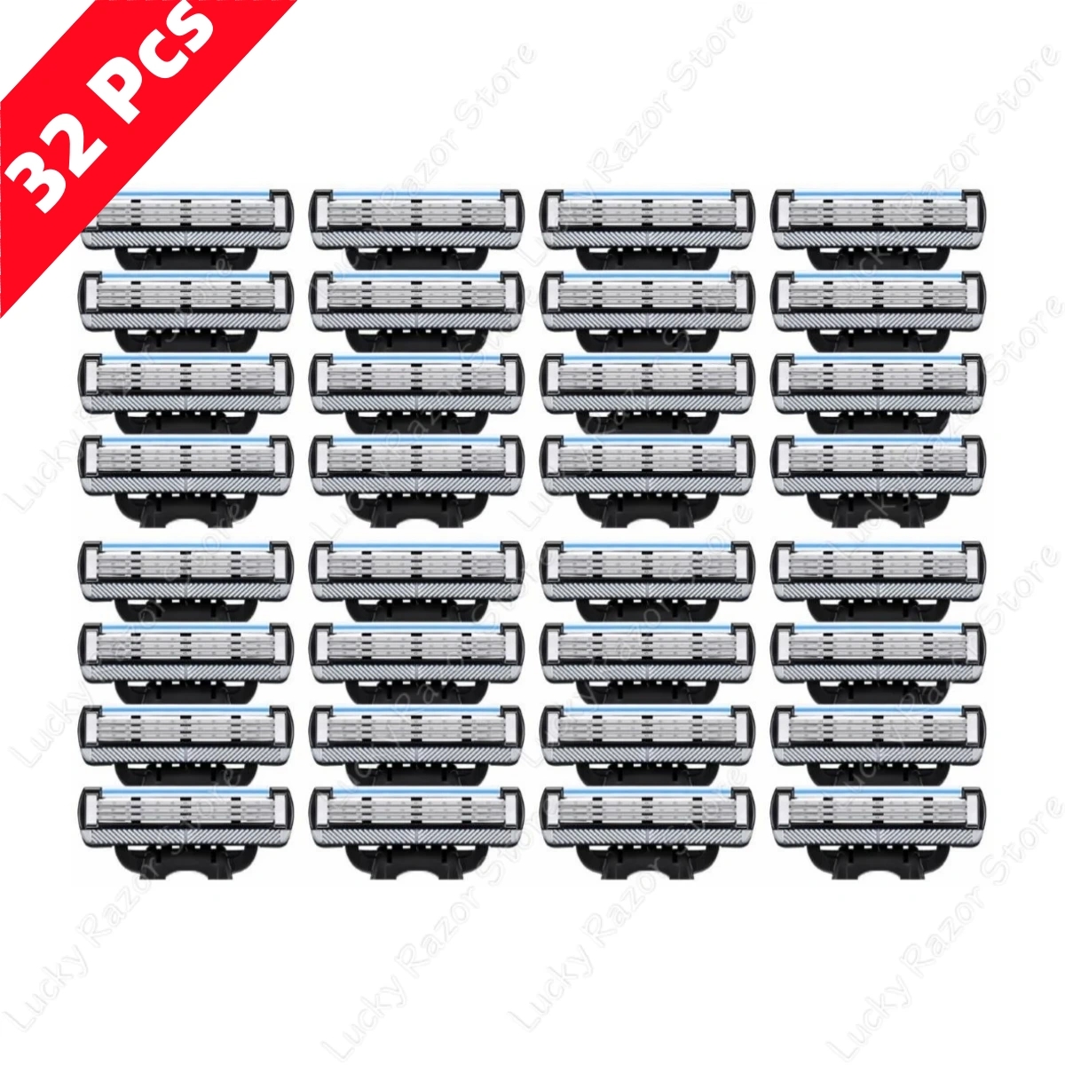 New Stainless Steel Blade Sharp 3 Layer Safety Razor for Gillette Mach 3 Manual Razor Blades Replacement Refills Blades