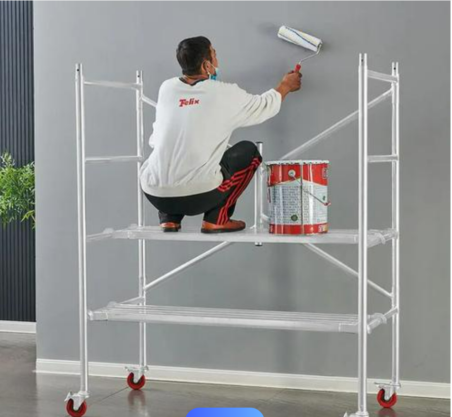 Cheap Cost Portable Mobile Scaffolding Frame Construction Wheel Galvanized Telescopic Decoration Folding Ladder Scaffolding