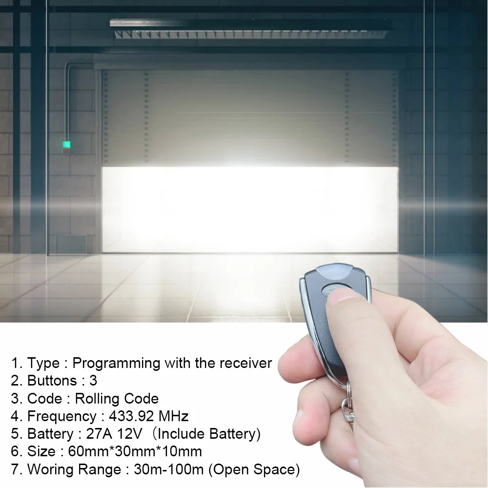 94335E Telecomando 94330E 94334E 94333E 84333E 84335E 84330E Telecomando per cancello garage 433,92 MHz Rolling Code