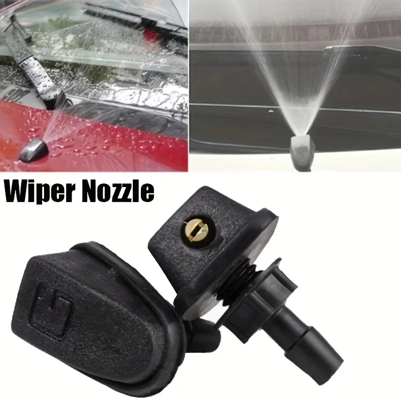 Boquilla de limpiaparabrisas delantero Universal para coche, kit de rociador de chorro, rociador de agua, tapa de boquilla de ventilador, ajuste de salida de arandela, 2 unids/set