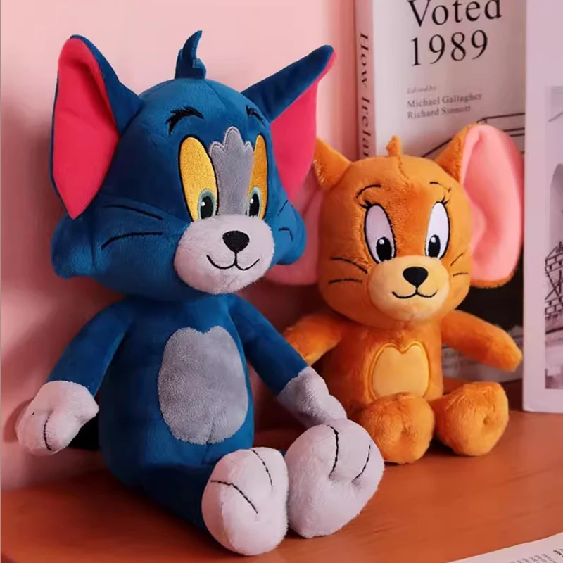 อะนิเมะ Tom และ Jerry Plush ของเล่นการ์ตูนตัวเลขภาพยนตร์แมวเมาส์น่ารัก Plushies ตุ๊กตาสัตว์ตุ๊กตาของเล่นสําหรับของขวัญเด็กจัดส่งฟรี