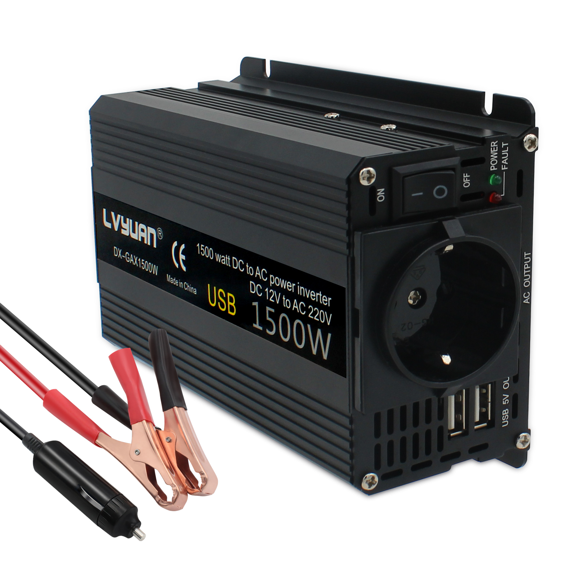 Xe Inverter 12 V 220 V Công Suất 500W/1500W/2000W Bộ Chuyển Đổi 2 Cổng USB EU Ổ Cắm webasto 12 V Tự Động Inversor12v 220 V Biến Năng Lượng Mặt Trời