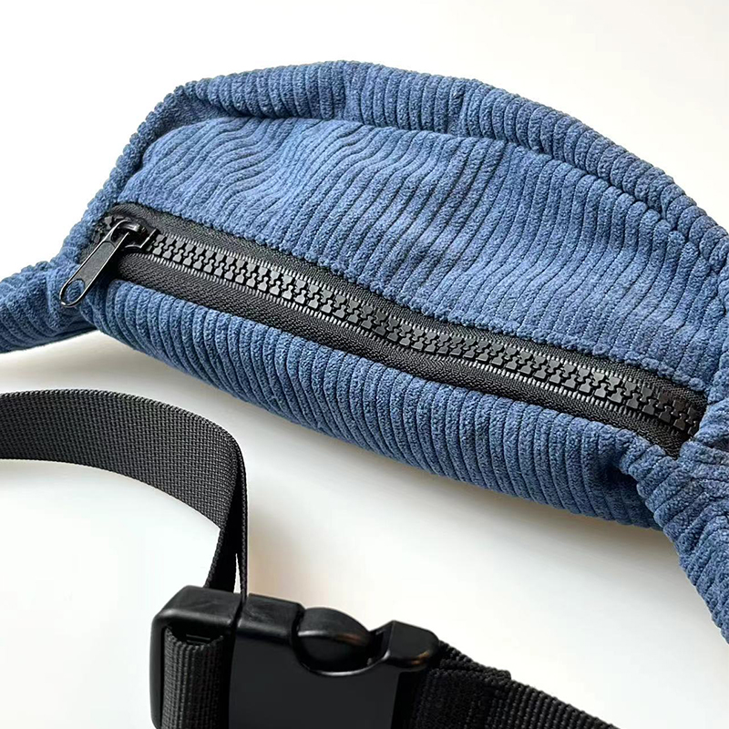 Cord-Brusttasche, 3D-Mickey-Mouse-gestickte Umhängetasche für Kinder, modische blaue Hüfttasche