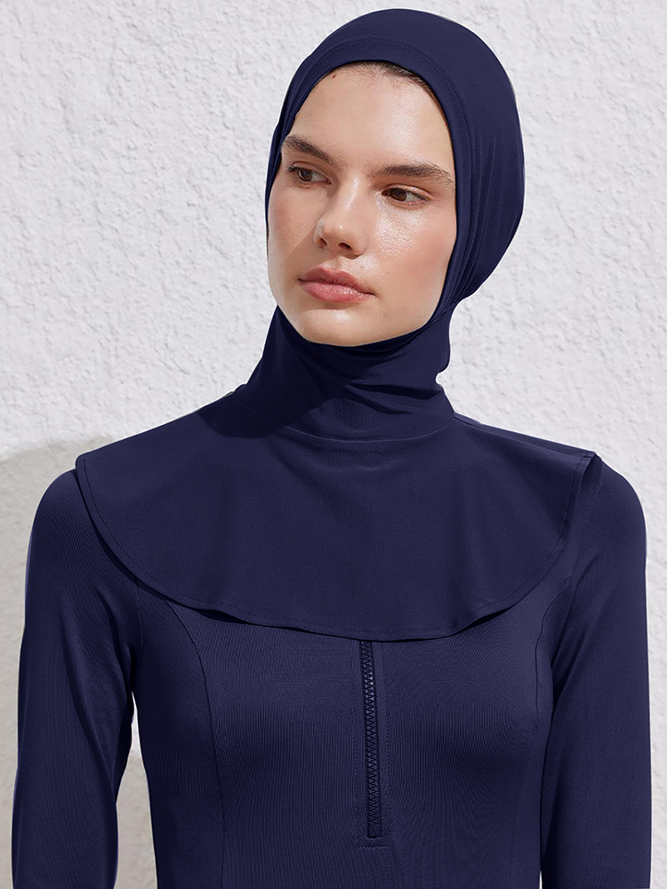Zomer moslimbad zwemmen hijab dames zwemmen instant tulband, verlengd nekontwerp, sneldrogend