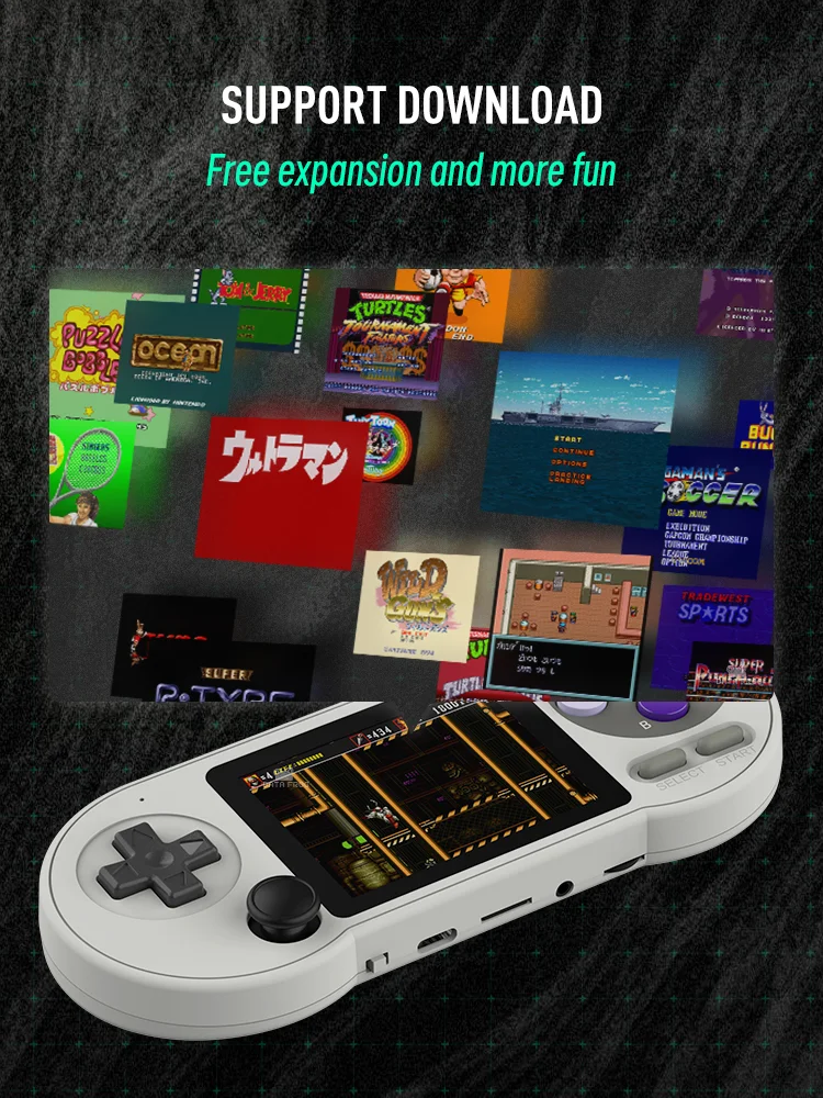 คอนโซลเกมมือถือแบบพกพา SF2000 3นิ้ว IPS คอนโซลเกมย้อนยุค6000เกมในตัวเกมย้อนยุคสำหรับเด็ก