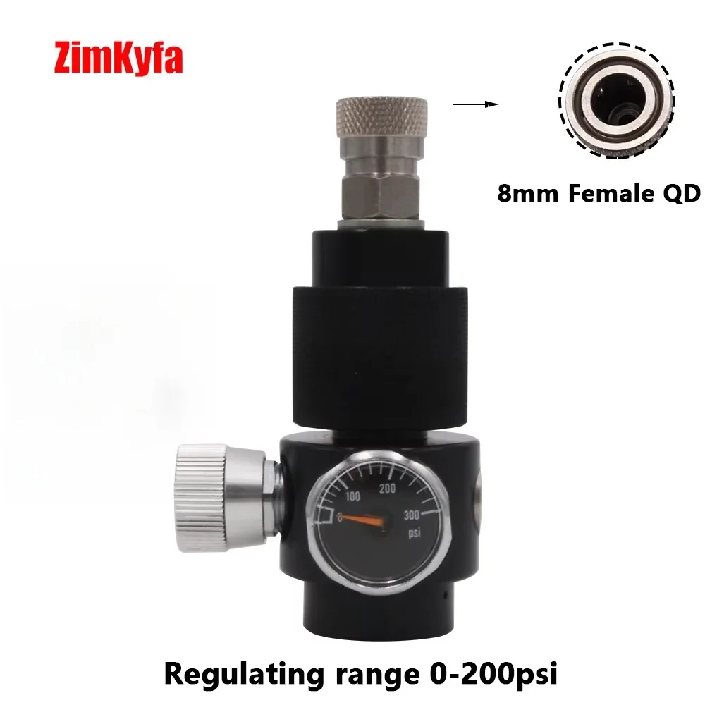 HPA Regulating Regulator Co2 Valve W/ US Foster or 8mm Quick Disconnect Adapter Male Plug DIY Kit For G1/2-14 Tank Bottle