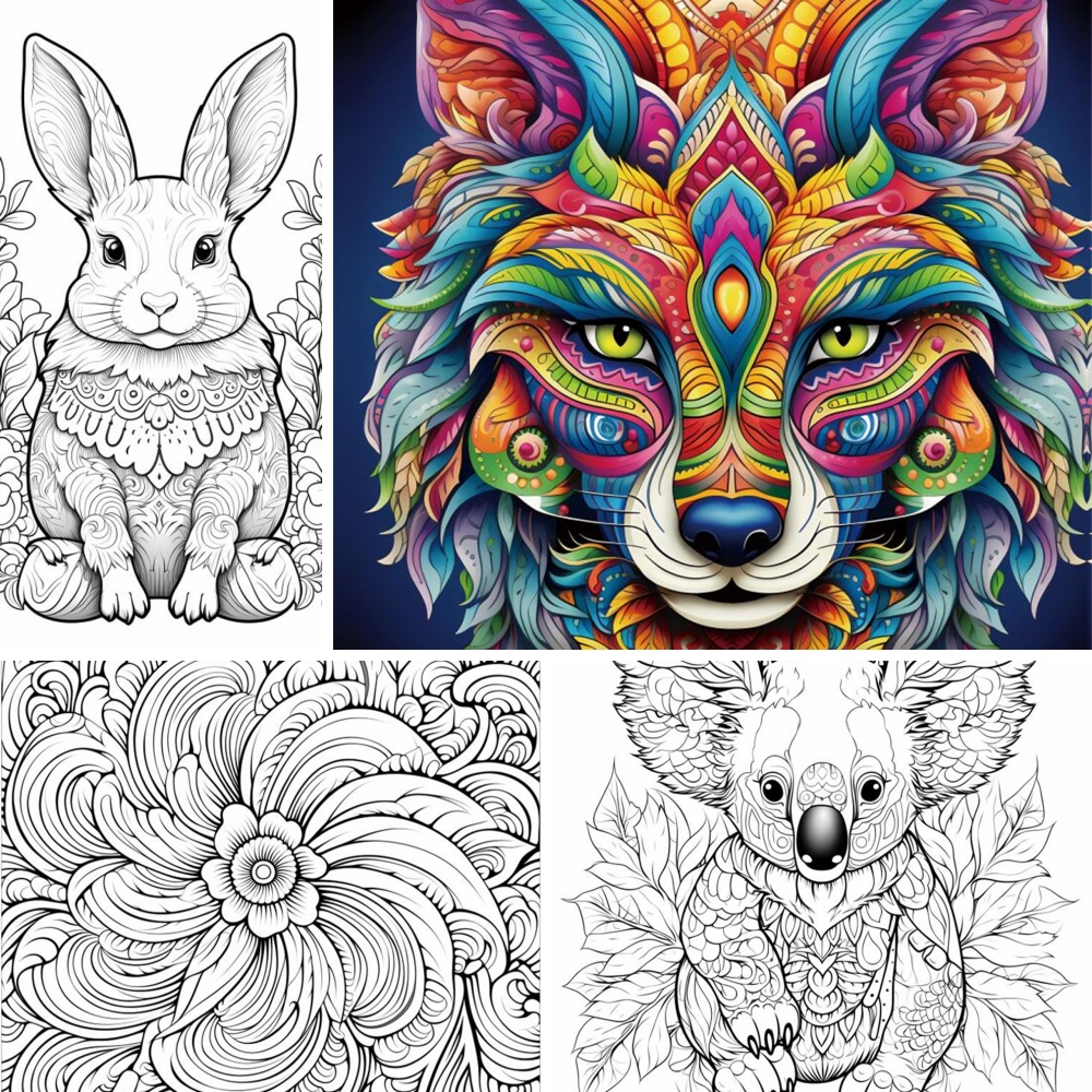 Mandala Animal Paradise Art Coloring Book 22 Page Gift For Birthday Party Relieve Stress Kill Time Graffiti Painting Drawing