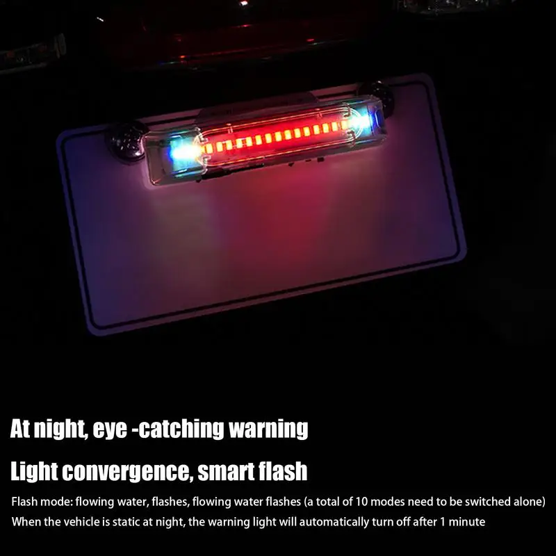 Strobe Lights For Trucks Solar LED Tail Warning Lights Waterproof Safety Lights USB Rechargeable Flash Lights Vehicle Strobe