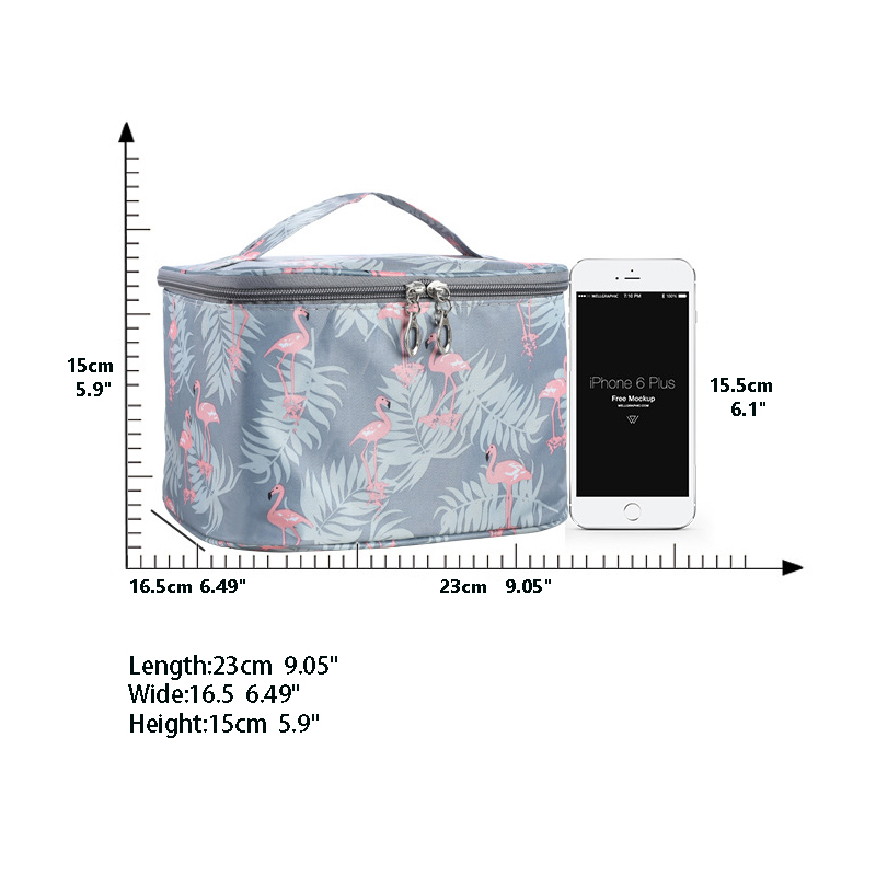 Bolsa de maquillaje portátil impermeable para mujer, organizador de artículos de tocador de alta capacidad, estuches de almacenamiento para cosméticos, bolsa de belleza para lavado con cremallera, viaje