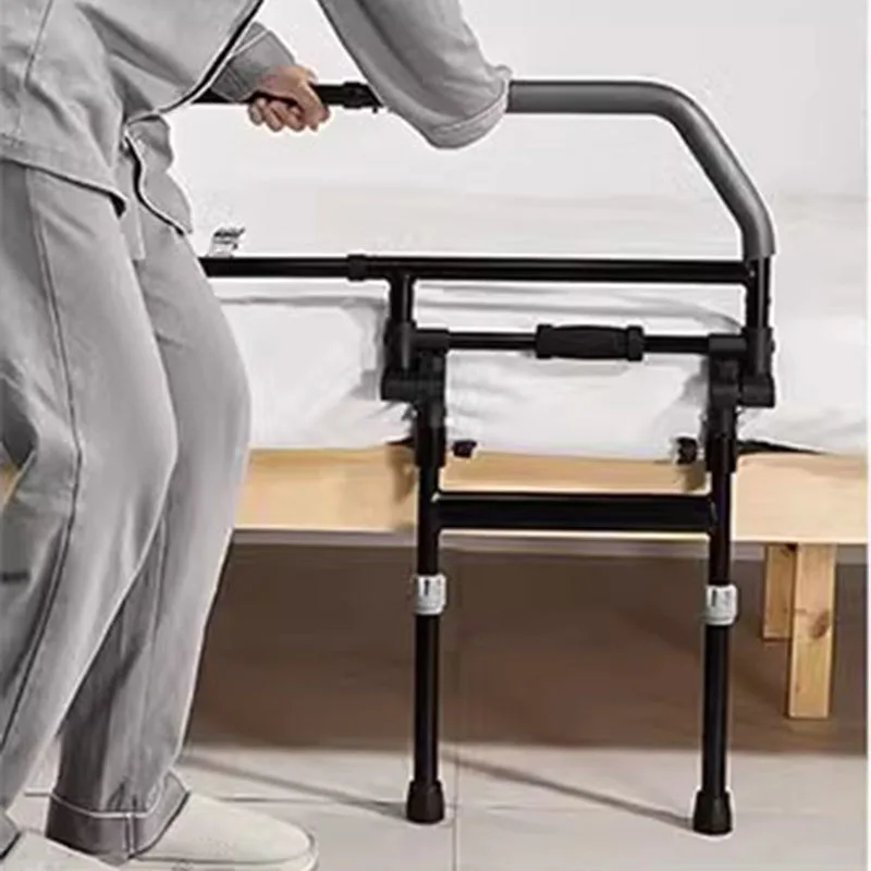 Bedside Handrails Are Folded Turned Down Old People Get Up Assistants Get Up At Home To Prevent Auttakaa Minua Falling Bed Rail