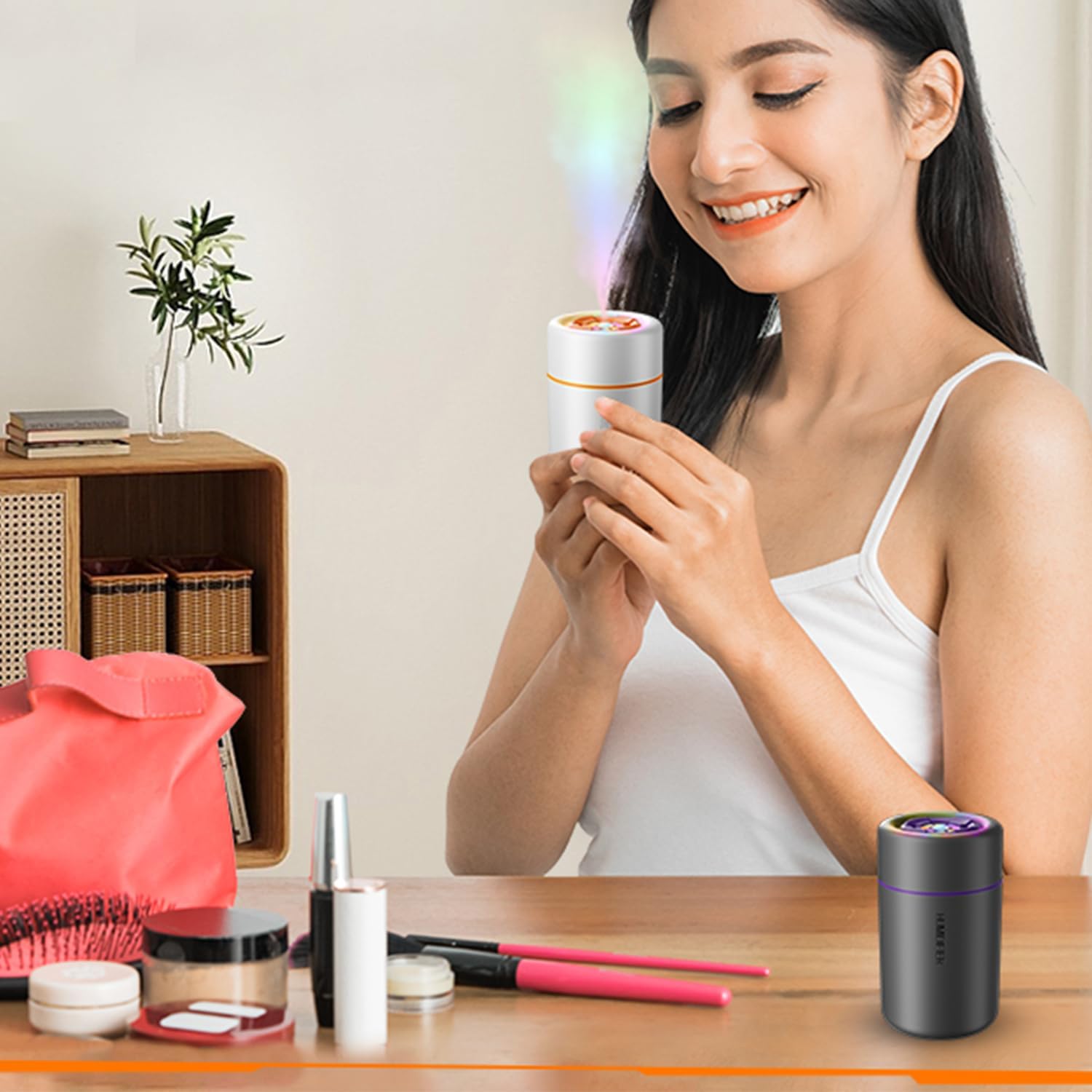 Mini Air Humidifier USB Electric Aroma Essential Oil Diffuser Purifier Aromatherapy Mist Maker Color Lights For Car Home Bedroom