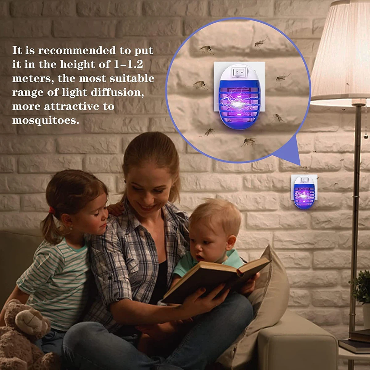 2/4/6Pcs LED Socket Mosquito Killer Lamp US/EU Plug Electric Mosquito Fly Bug Insect Trap Killer Night Lamp