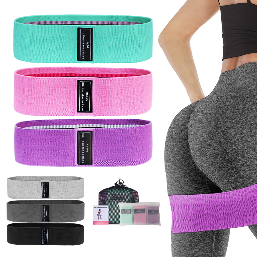 Bandas de resistencia de tela para glúteos y muslos, bandas elásticas para entrenamiento, círculo de sentadillas, tiras elásticas para Fitness, bucles, equipo de gimnasio y Yoga