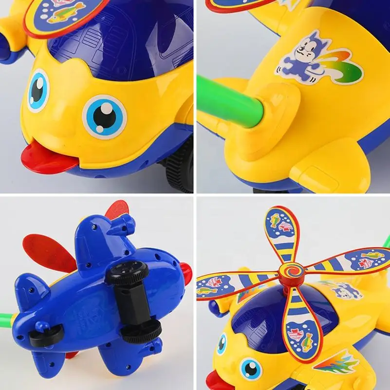 Baby Walker ของเล่น Hand Push เด็กวัยหัดเดินของเล่นเครื่องบินของเล่นรถ Push Along เดินของเล่นสําหรับเด็กเด็กชายหญิงกลางแจ้ง